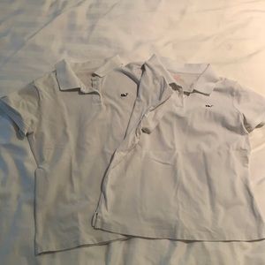 Vineyard vines - kids white polo- size medium - selling as a pair